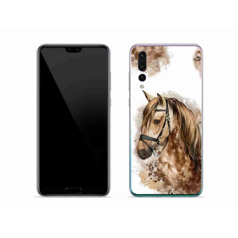Gél borítás mmCase a Huawei P20 Pro-hoz - barna rajzfilm ló