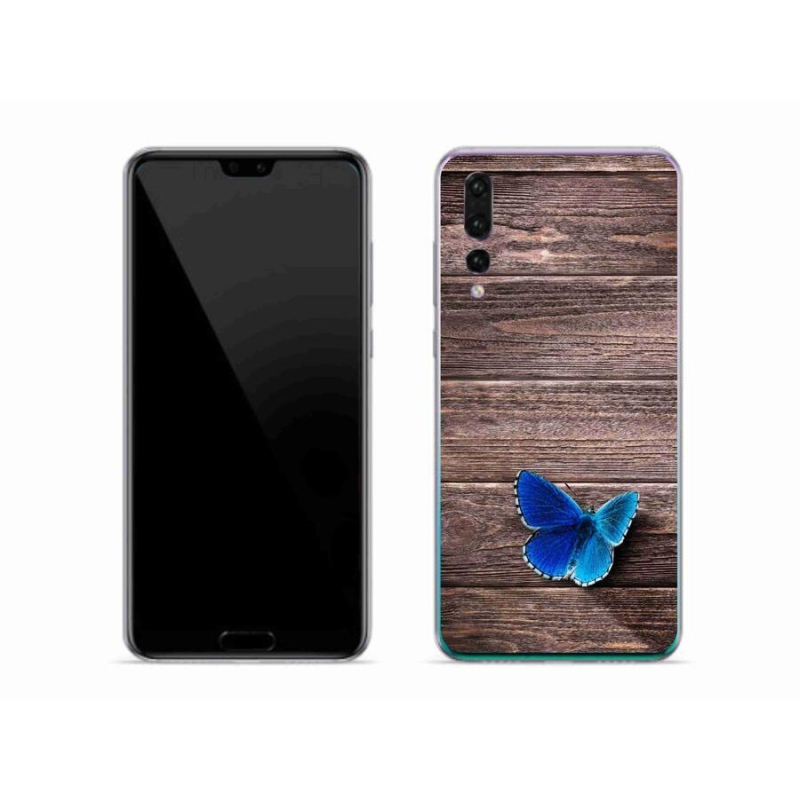 Zselés borítás mmCase a Huawei P20 Pro készülékhez - kék pillangó 1