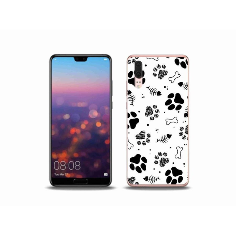 Gél borítás mmCase mobil Huawei P20 - kutyamancsok 1