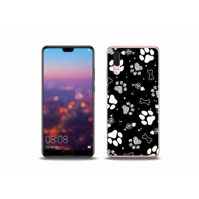 Gél borítás mmCase a Huawei P20 készülékhez - kutyamancsok