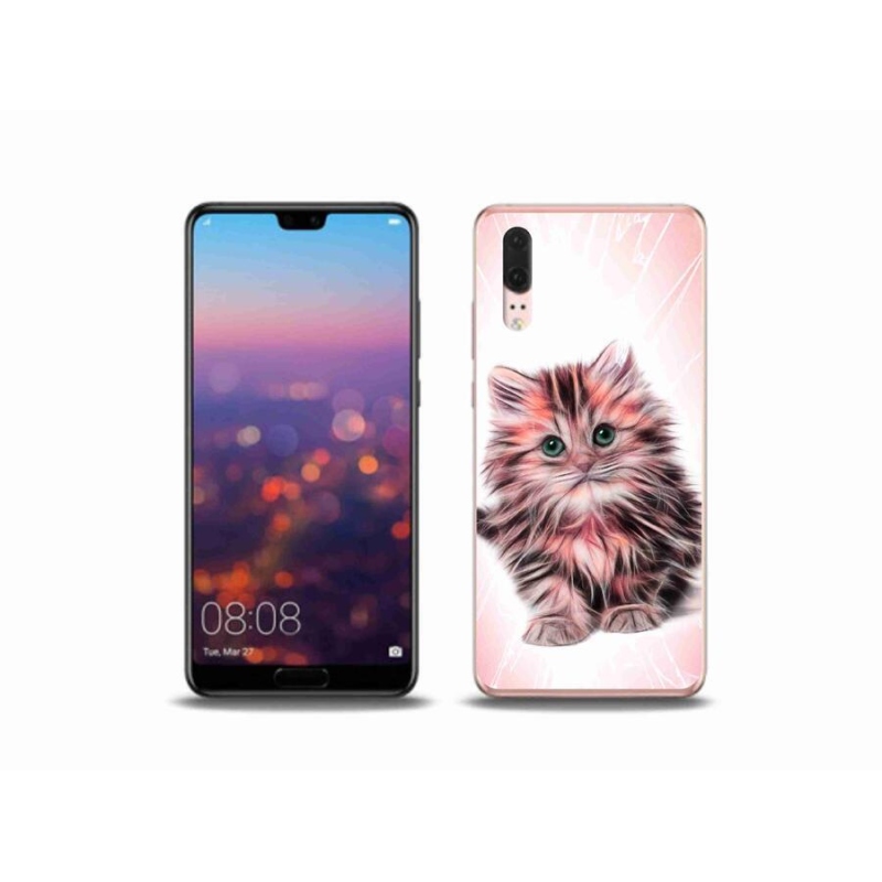 Gél borítás mmCase mobil Huawei P20 - aranyos cica