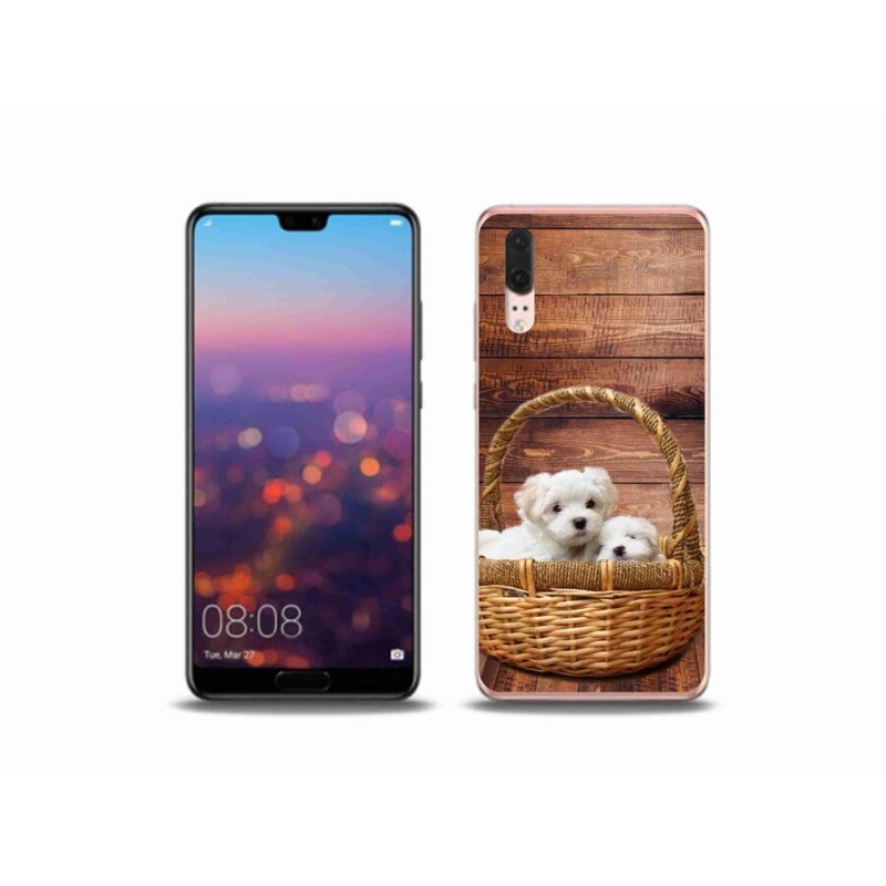 Gél borítás mmCase mobil Huawei P20 - kölyökkutyákhoz
