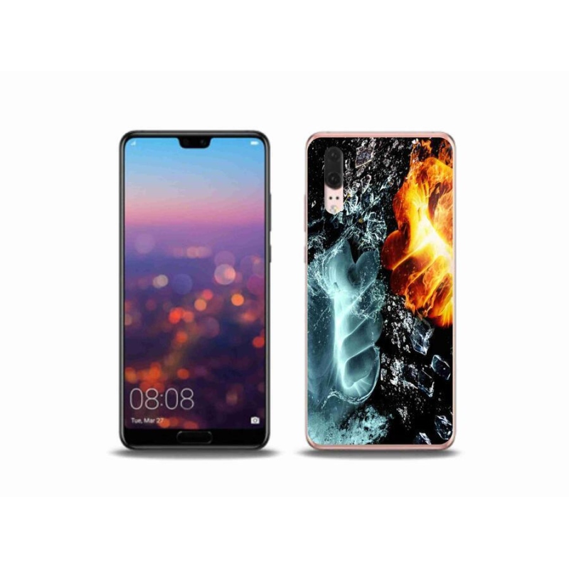Zselés borítás mmCase a Huawei P20-hoz - víz és tűz
