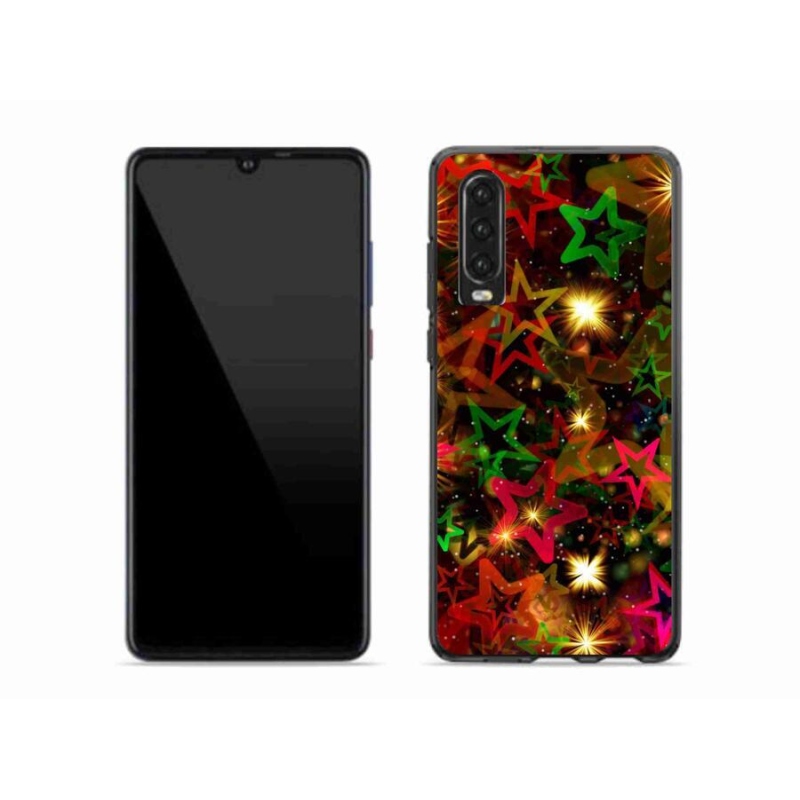 Gél borító mmCase mobil Huawei P30 - színes csillagok