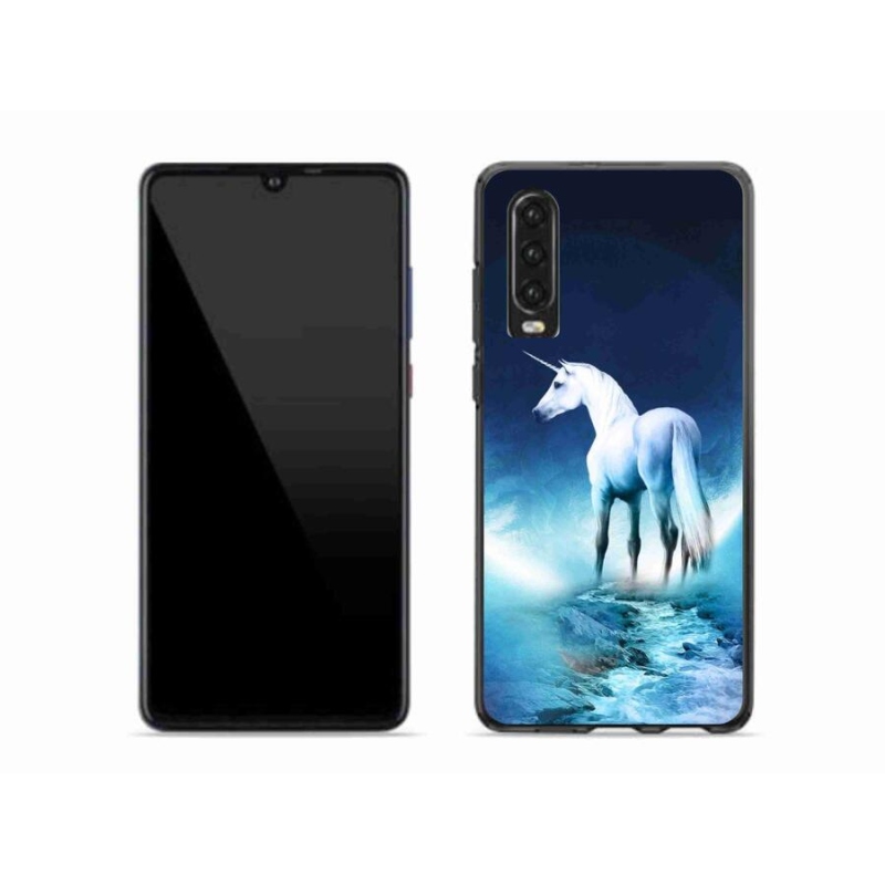 Gél borítás mmCase a Huawei P30 készülékhez - fehér egyszarvú