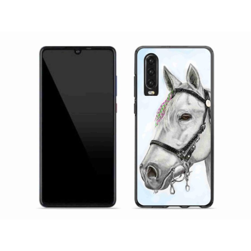 Zselés borítás mmCase a Huawei P30-hoz - fehér ló 1