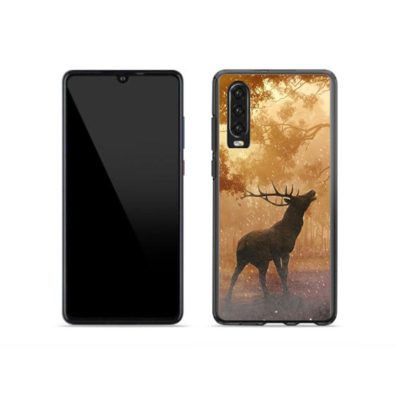 Zselés borítás mmCase a Huawei P30-hoz - szarvas a szarvasbőgésben