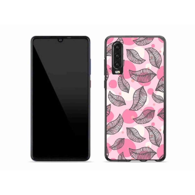 Gél borító mmCase mobil Huawei P30 - rajzfilm hulló levelek