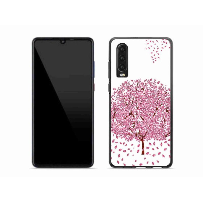 Gél borító mmCase mobil Huawei P30 - rajzfilm fa levelekkel