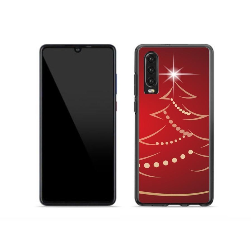Gél borító mmCase a Huawei P30-hoz - karácsonyfa karikatúra