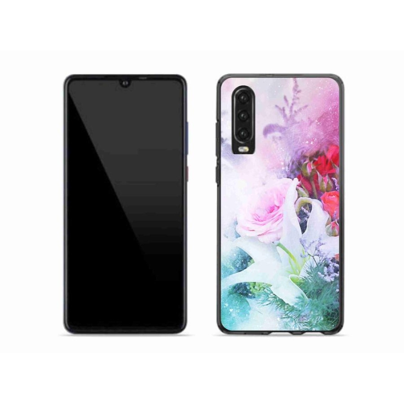 Gél borító mmCase mobil Huawei P30 - virágok 4