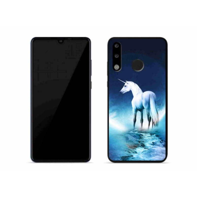 Gél borító mmCase a Huawei P30 Lite készülékhez - fehér egyszarvú