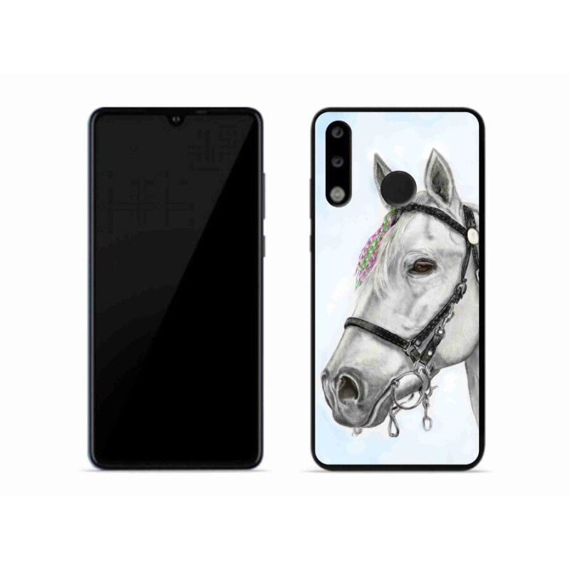 Zselés borítás mmCase a Huawei P30 Lite készülékhez - fehér ló 1
