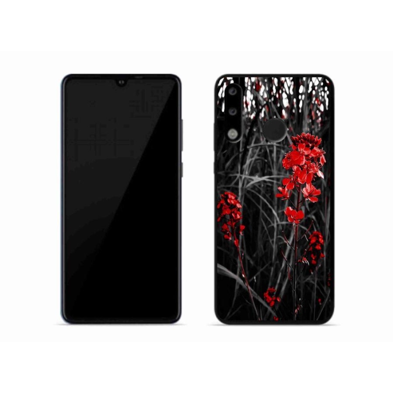 Gél borítás mmCase a Huawei P30 Lite készülékhez - piros növény