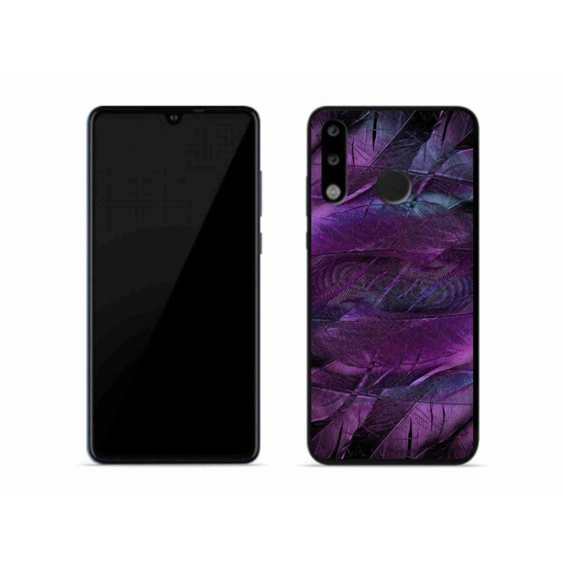 Gél borítás mmCase a Huawei P30 Lite készülékhez - lila tollak