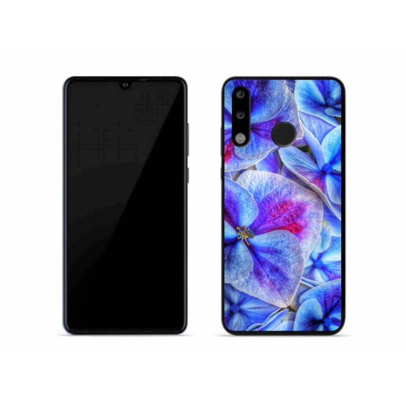 Gél védőhuzat mmCase mobiltelefonhoz Huawei P30 Lite - kék virágok 1