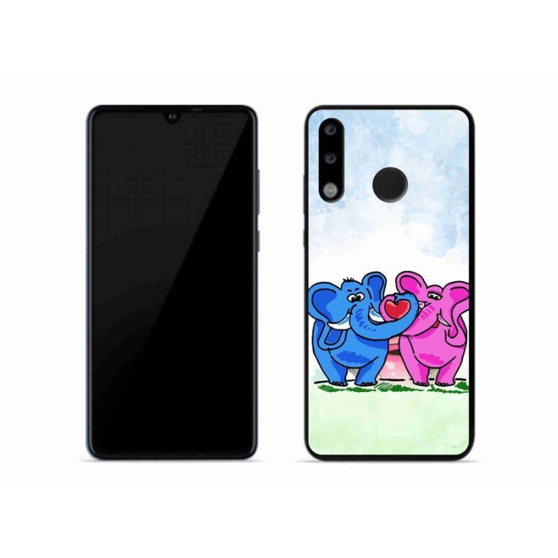 Gél borító mmCase a mobil Huawei P30 Lite készülékhez - szerelmes elefántok