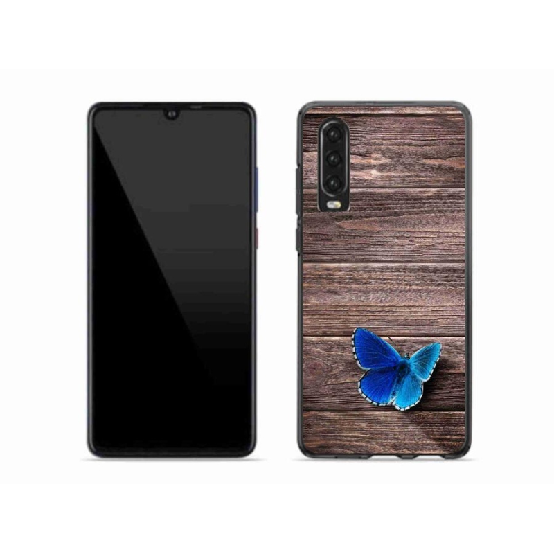 Gél védőhuzat mmCase mobiltelefonhoz Huawei P30 - kék pillangó 1