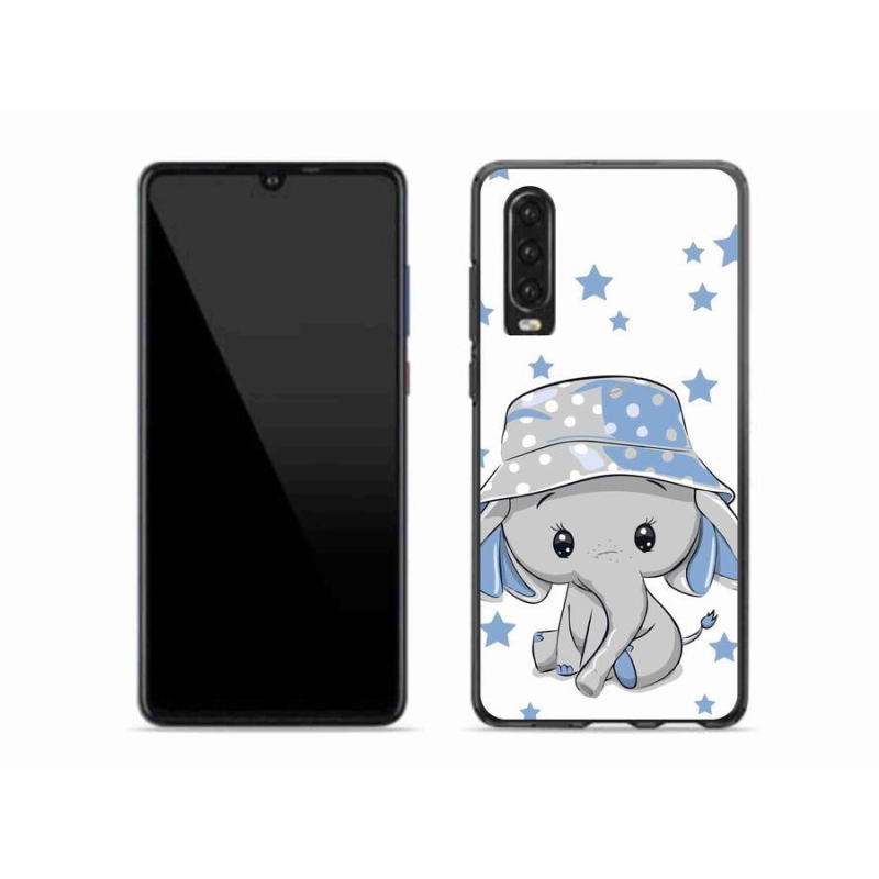 Zselés borítás mmCase a Huawei P30-hoz - kék elefánt