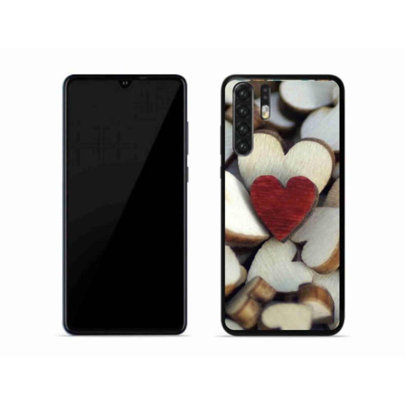 Gél borítás mmCase a Huawei P30 Pro készülékhez - gravírozott piros szív