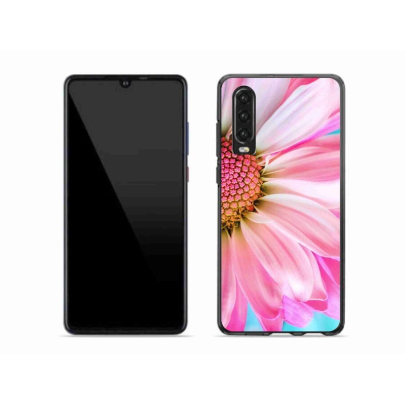 Gél borító mmCase mobiltelefonhoz Huawei P30 - rózsaszín virág