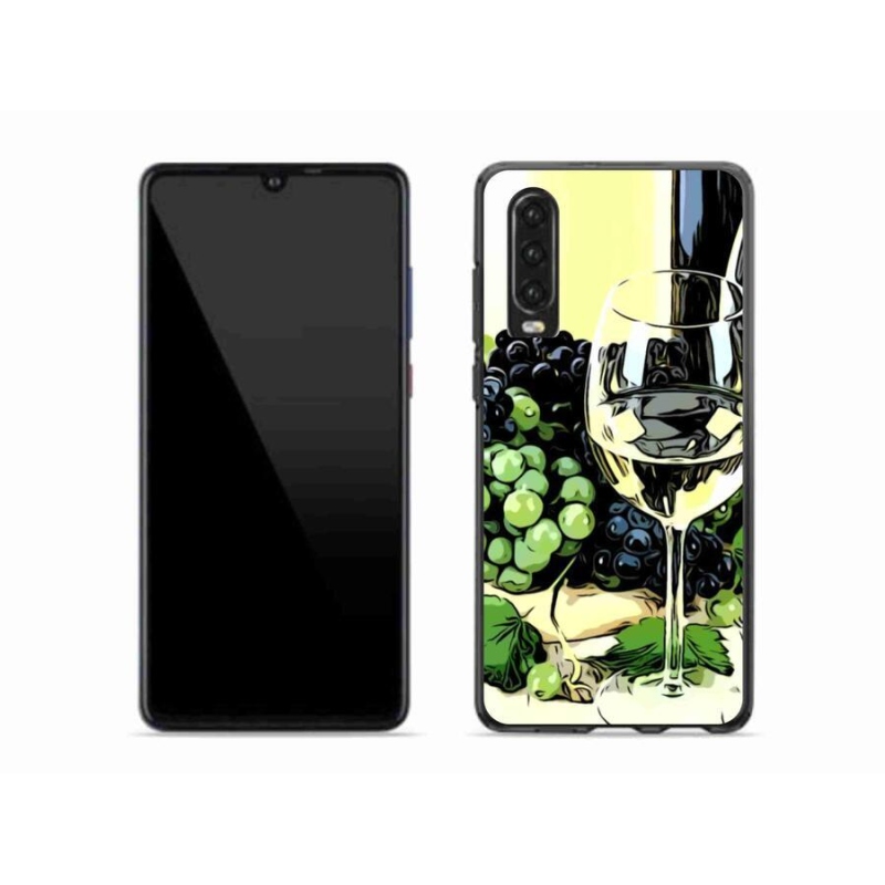 Gél borító mmCase mobil Huawei P30 - pohár bor