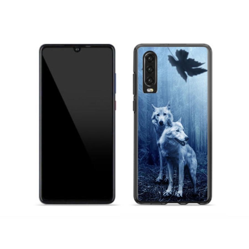 Gél borító mmCase mobil Huawei P30 - farkasok az erdőben