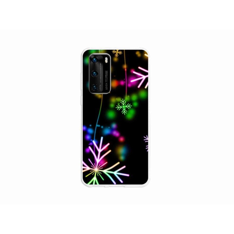 Gél borító mmCase a mobiltelefonon Huawei P40 - színes pelyhek