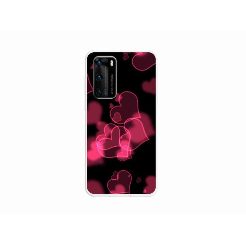 Zselés borítás mmCase a Huawei P40 készülékhez - piros szívek