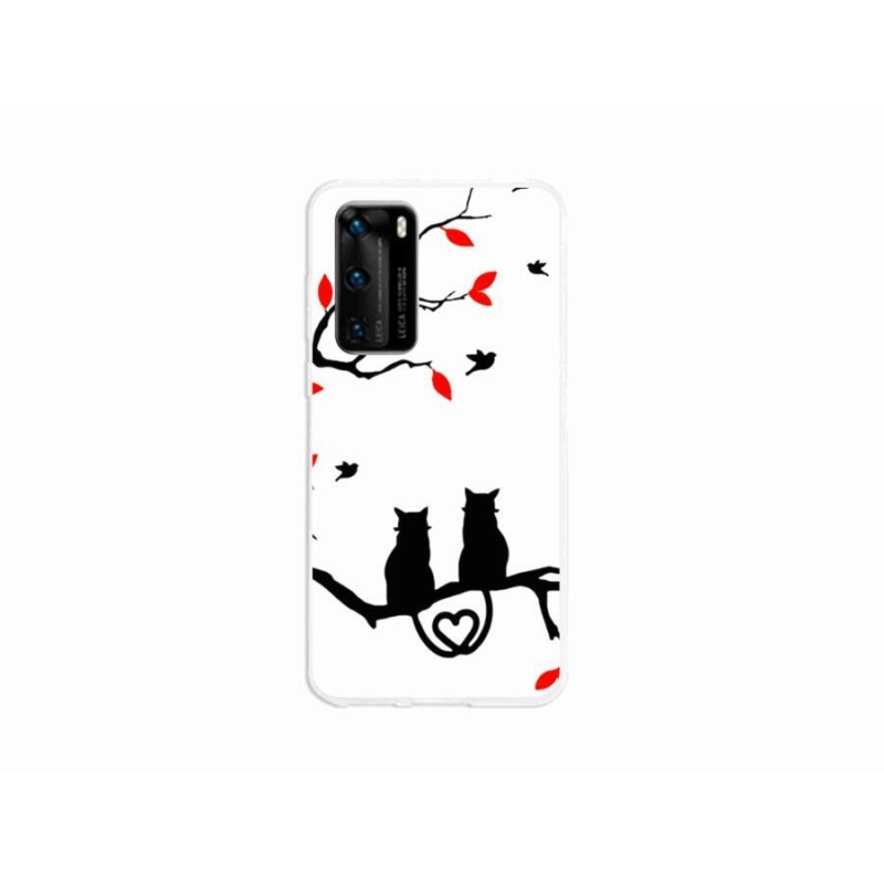 Gél borító mmCase a Huawei P40-hez - macskaszerelem