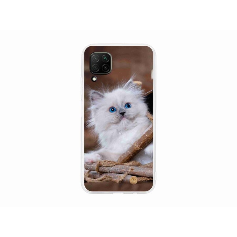 Gél borítás mmCase a Huawei P40 Lite készülékhez - fehér cica