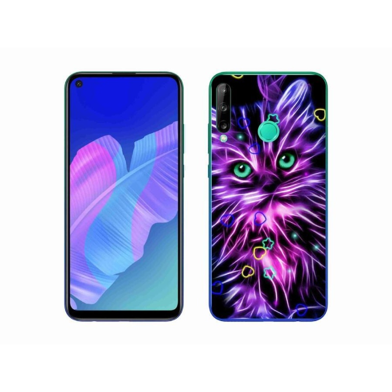 Gél borító mmCase mobil Huawei P40 Lite E - absztrakt macska