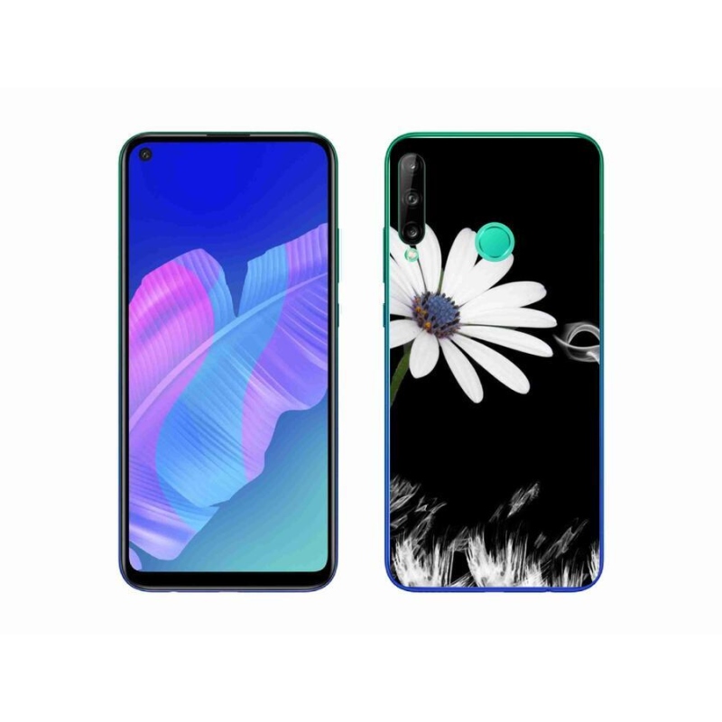 Gél borítás mmCase a Huawei P40 Lite E készülékhez - fehér virág