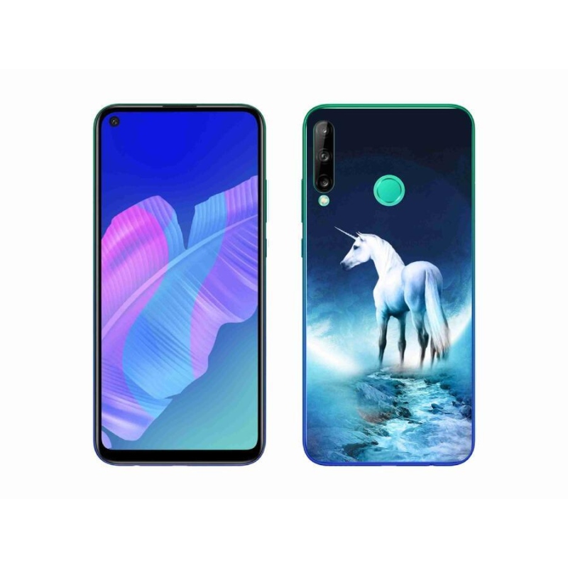 Gél borítás mmCase a Huawei P40 Lite E készülékhez - fehér egyszarvú
