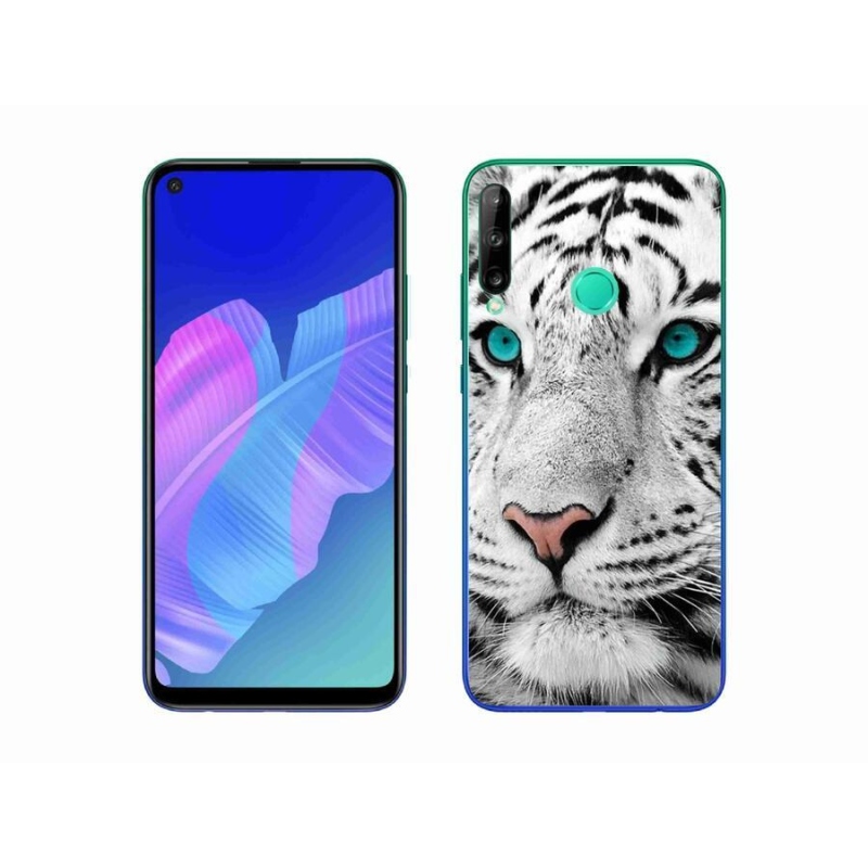 Gél borítás mmCase a Huawei P40 Lite E készülékhez - fehér tigris