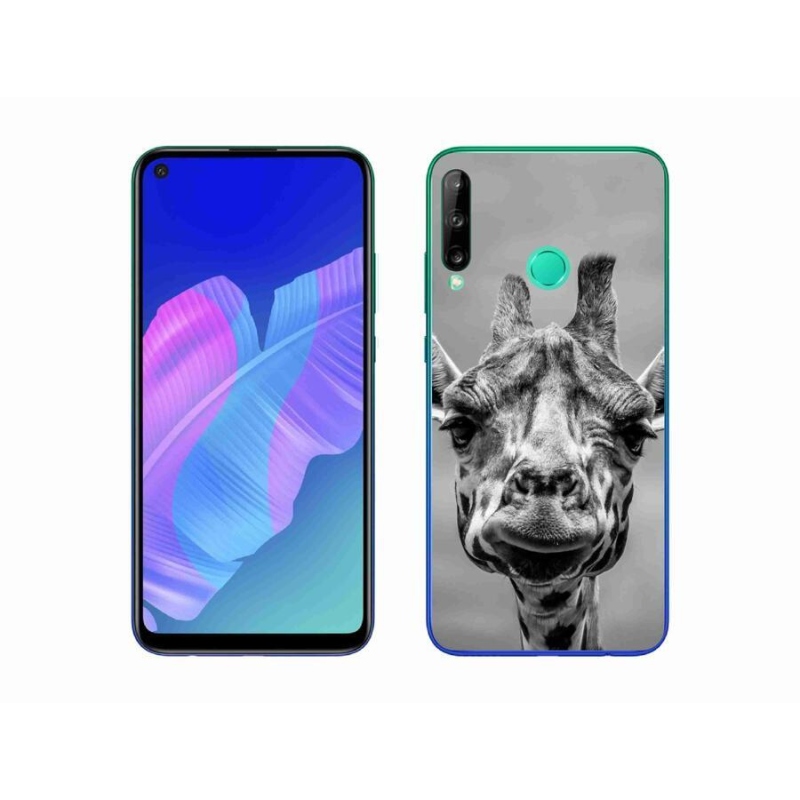 Gél borítás mmCase a Huawei P40 Lite E készülékhez - fekete-fehér zsiráf