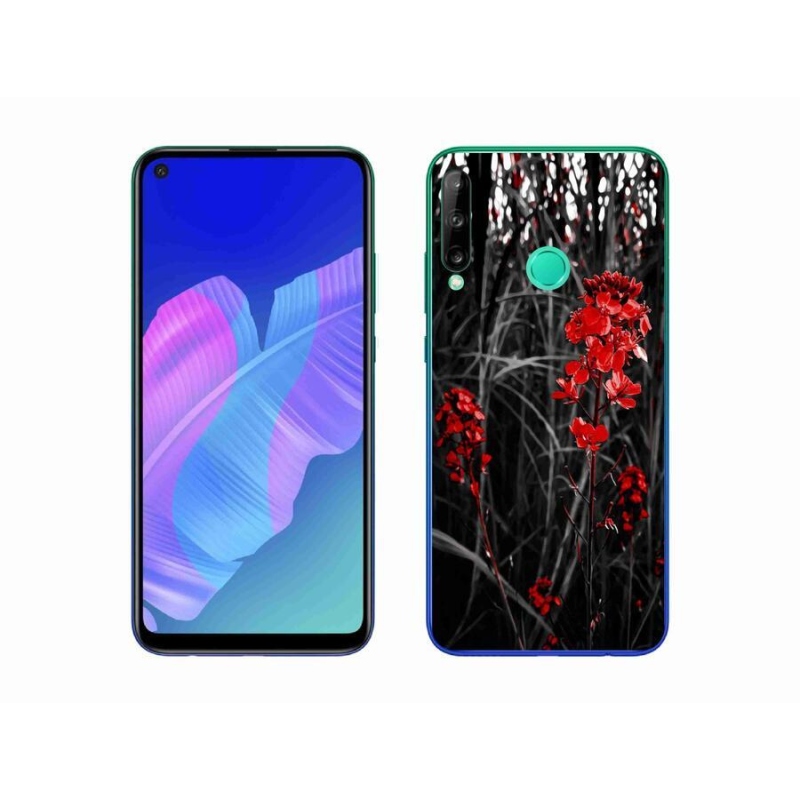 Gél borítás mmCase a Huawei P40 Lite E - piros növényhez