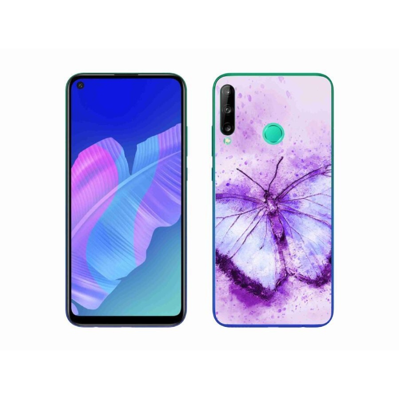 Gél borítás mmCase a Huawei P40 Lite E számára - lila pillangó