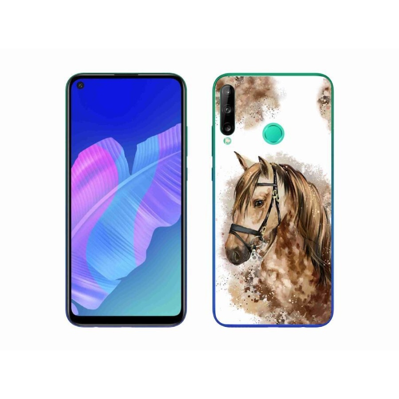 Zselés borítás mmCase a Huawei P40 Lite E számára - barna rajzfilm ló