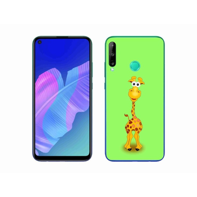 Gél borító mmCase mobil Huawei P40 Lite E - rajzfilm zsiráfhoz