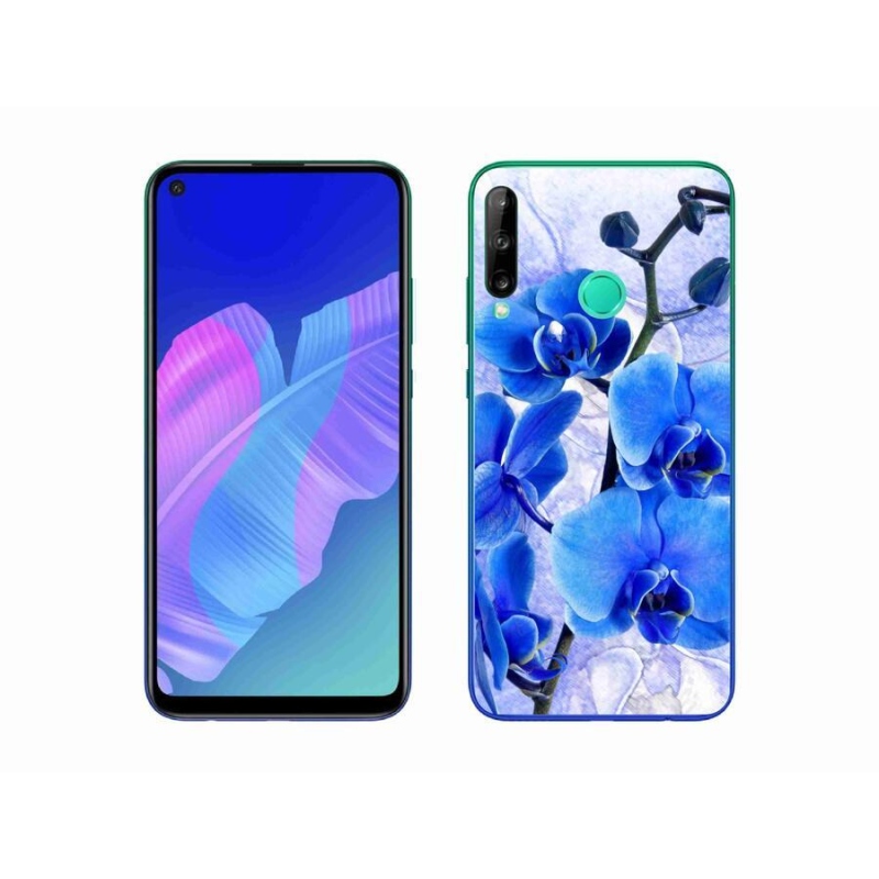 Gél borító mmCase mobiltelefonhoz Huawei P40 Lite E - kék virágok