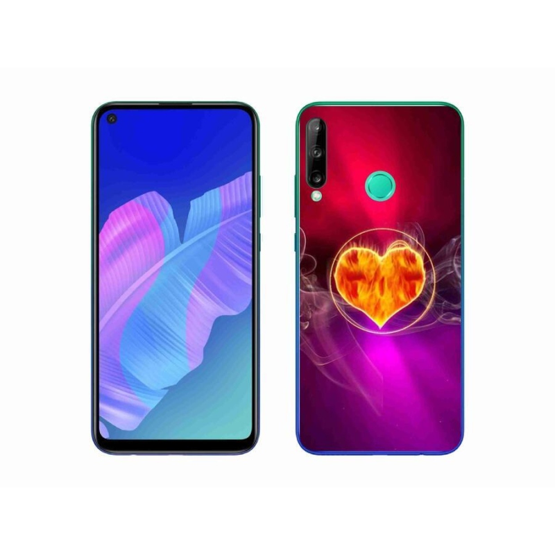 Gél borító mmCase a mobil Huawei P40 Lite E - tüzes szívhez