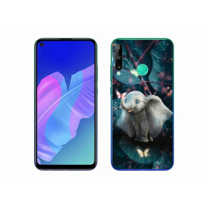 Gél borító mmCase a mobil Huawei P40 Lite E - aranyos elefánthoz