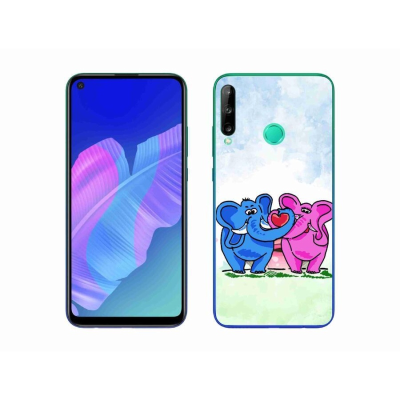 Gél borító mmCase mobil Huawei P40 Lite E - szerelmes elefántok