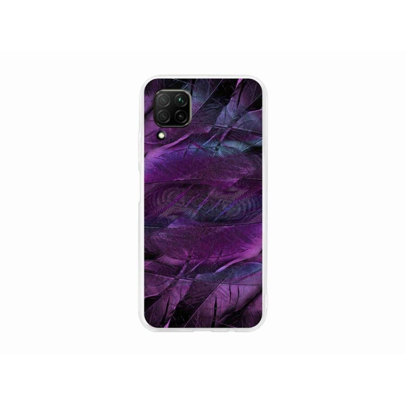 Gél borítás mmCase a Huawei P40 Lite készülékhez - lila tollak