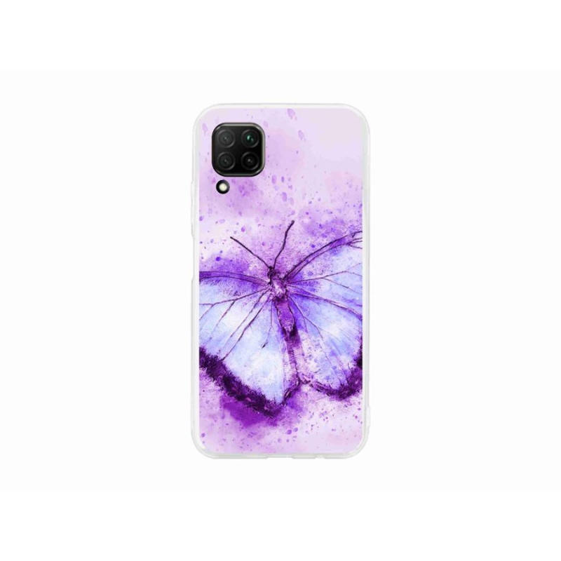 Gél borító mmCase mobiltelefonhoz Huawei P40 Lite - lila pillangó