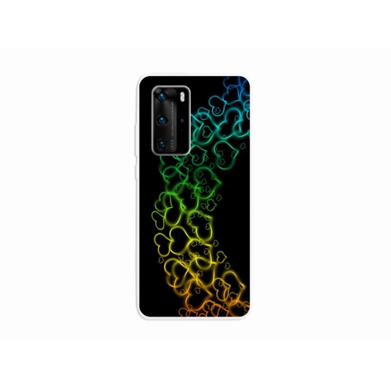 Gél borító mmCase mobiltelefonhoz Huawei P40 Pro - színes szívek