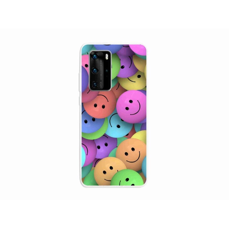 Gél borítás mmCase mobiltelefonhoz Huawei P40 Pro - színes smileyk