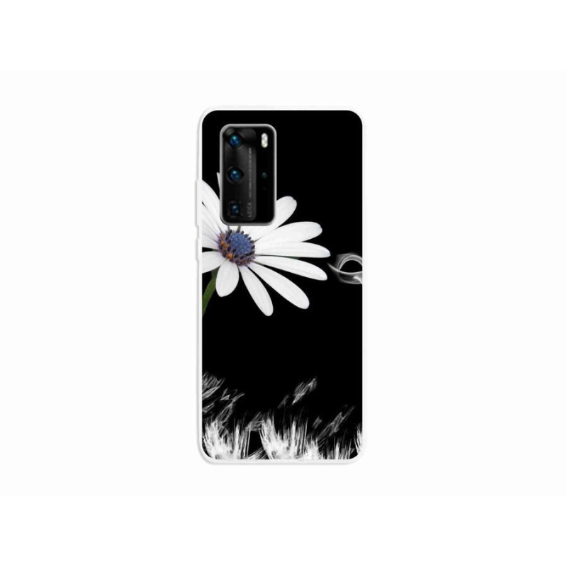 Zselés borítás mmCase a Huawei P40 Pro-hoz - fehér virág