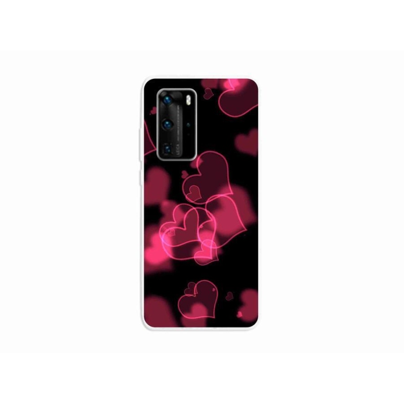 Gél borítás mmCase a Huawei P40 Pro készülékhez - piros szívek